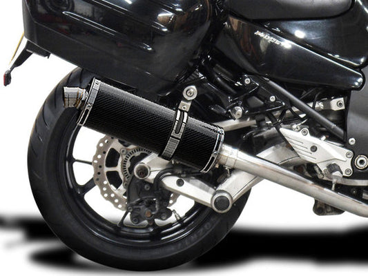 DELKEVIC Kawasaki GTR1400 / Concours 14 Full Dual Exhaust System Stubby 14" Carbon