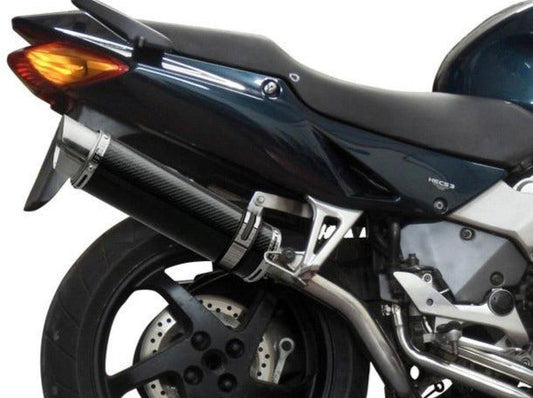 DELKEVIC Honda VFR800 Interceptor (98/01) Full Exhaust System with DL10 14" Carbon Silencer (high level)