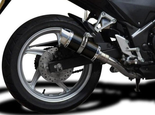 DELKEVIC Honda CBR250R Full Exhaust System with Mini 8" Carbon Silencer