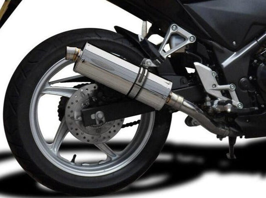 DELKEVIC Honda CBR250R Full Exhaust System with Stubby 14" Silencer