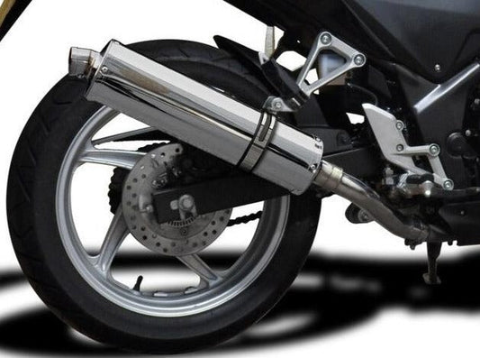 DELKEVIC Honda CBR250R Full Exhaust System with Stubby 18" Silencer