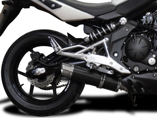 DELKEVIC Kawasaki ER-6N (09/11) Full Exhaust System with DL10 14" Carbon Silencer